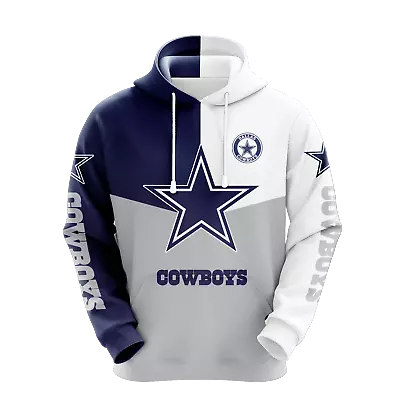 Dallas Cowboys Men's Sweatshirts Hoodie 3D Print Pullover Casual Jacket Coat Top • $33.24