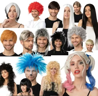 Fancy Dress Wigs Photo Prop Halloween Long Curly Wig Mens Short Wig Mens Long  • £12.99