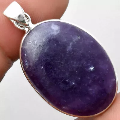 Natural Purple Lepidolite 925 Sterling Silver Pendant Jewelry P-1001 • $8.99