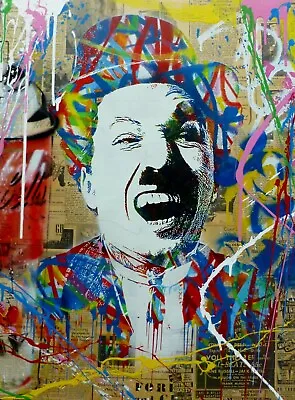 MR BRAINWASH  Charlie  Chaplin 2015 Unique Mixed Media Original HAND SIGNED • $8980