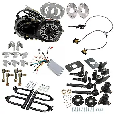 Go Kart Electric 4 Wheel Drive Axle Kit Differential Motor Front Shock Swing Arm • $572.02