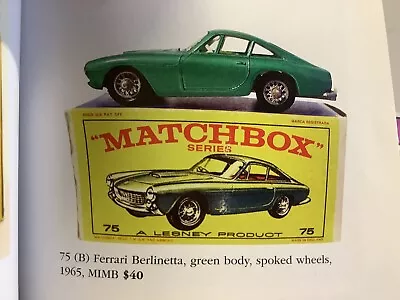 1960s Matchbox Ferrari Berlinetta #75 W/ Box • $44.95