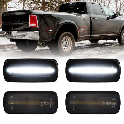 For 10-18 Dodge RAM 2500 3500 Dually Bed Smoked LED Fender Side Marker Lights • $28.59