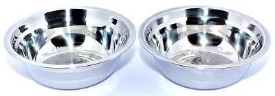 1 Set Of 2 Metal Dog Pet Bowl/Dish STAINLESS STEEL New L XL XXL M S XS • $9.99