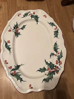 Villeroy & Boch China Holly Oval Serving Platter Large  14” • $50