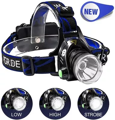 25000LM Super Bright LED Zoom Headlamp USB Rechargeable Headlight Head Torch US • $9.95