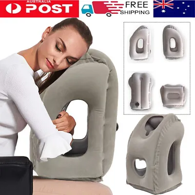 $18.90 • Buy Inflatable Air Travel Pillow Airplane Office Nap Rest Neck Head Chin Cushion