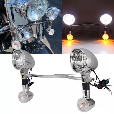 $79.99 • Buy Passing Turn Signals Light Bar For Yamaha V-Star XVS 650 1100 Classic Silverado
