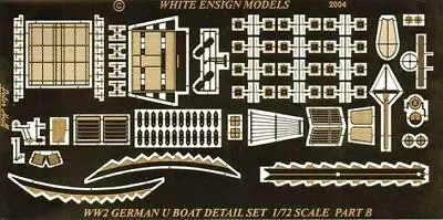 White Ensign Models 1/72 #PE7203 U-Boat Type VIIC Detail Up Set For Revell • £41