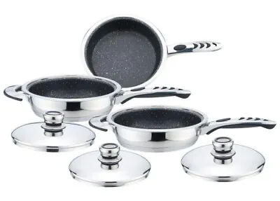 MAXAM SS Waterless Skillets Set Precise Heat 6pc Non-Stick  • $179