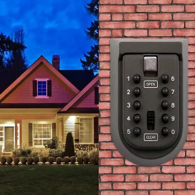 £15.69 • Buy Outdoor High Security Wall Mounted Key Safe Box Code Lock Storage 4 Digit UK