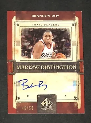 2006-07 SP Signature Edition Marks Of Distinction /50 Brandon Roy Rookie Auto RC • $30