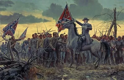 CIVIL WAR The CONFEDERATES LAST RALLY Painting 8x10 PREMIUM SATIN REPRINT • $16.97