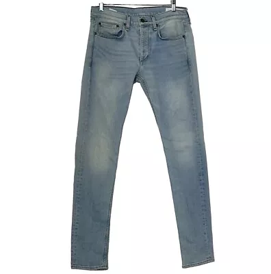 Men’s Rag & Bone Fit 1 Extra Slim Jeans Blue Button Fly USA Made Size 31 • $38