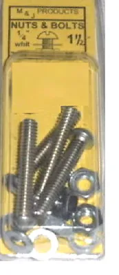 1/4  Whit 1 1/2  Nuts & Bolts Qty 4  7744 M&J Products • £1.99