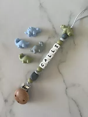 Personalised Dummy Clip - Custom Pacifier Chain - Newborn Gift Soother Holder • $12.84