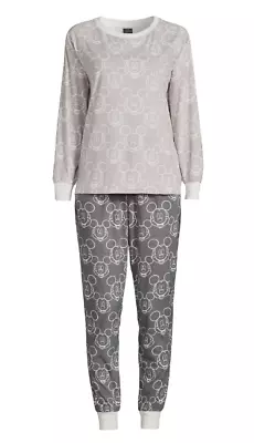 Disney Womens Ladies 2 Piece  Mickey Mouse Pajama Set Top Bottom Size Medium • $17.99