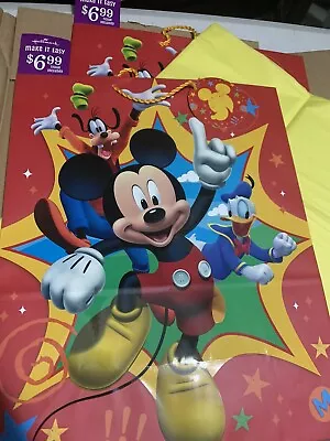 Mickey Mouse Gift Bag Set Of 2 With Yellow Tissue Paper • $4