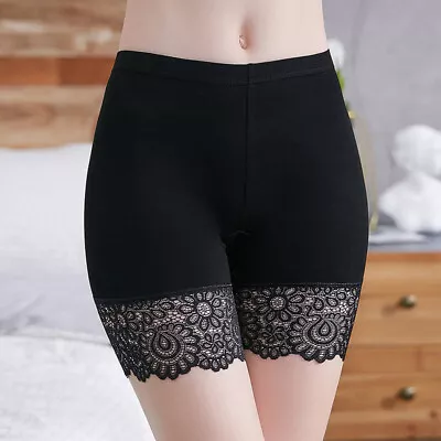 Womens Seamless Anti Chafing Lace Slip Shorts Underwear Under Skirt Safety Pants • £4.18