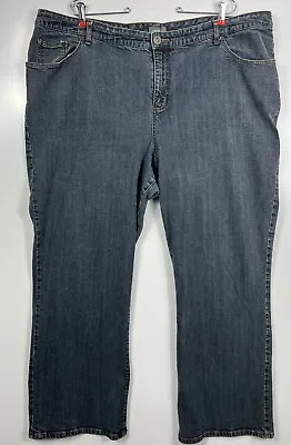 Venezia Plus Size Stretch Trouser Bootcut Jeans Women's 7 Average Blue High Rise • $11.19