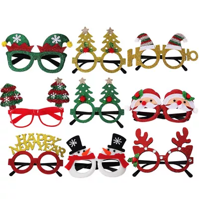  9 Pcs Plastic Christmas Decoration Glasses Child Party Frames • £11.99