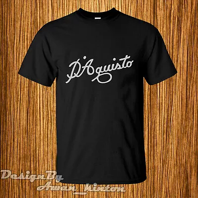 Men's Clothing Tshirt D'Aquisto Guitar Logo Unisex Short Sleeve Black Color • $9.25