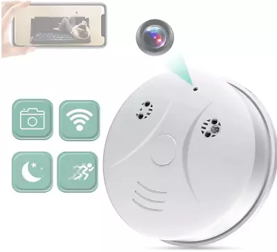 Hidden Camera Smoke Detector HD 1080P WiFi Spy Hidden Camera With Night Visi... • $74.23