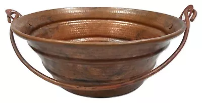 15  Rustic Round Copper Vessel BUCKET Sink Choice Of Patina • $189.95