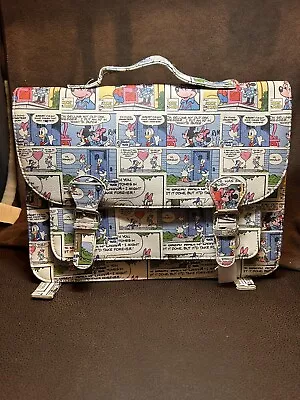 Disney Comic Strip Satchel Bag Backpack Minnie & Mickey Mouse Adjustable Strap • £7.50