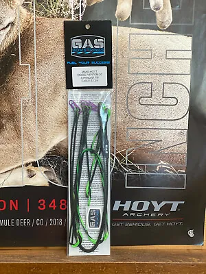 $129.99 • Buy Gas Bowstrings Hoyt Ventum 30 Pro Flo Green And Black Strings Black Speed Nocks
