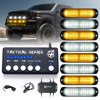 $62.99 • Buy 8x Grille Side Marker Strobe Lights 96 Leds For Chevrolet GMC Sierra 1500 Pickup