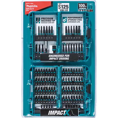 Makita ImpactX™ 100 Pc. IMPACT  Driver Bit Set - E-00038 • £49.50