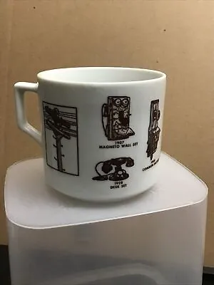 AT&T Telephone MUG / 1876 - 1928 History Coffee Mug Cup / White Brown • $9.99