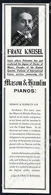 1915 Franz Kneisel Photo Mason & Hamlin Piano Vintage Trade Print Ad • $8.09