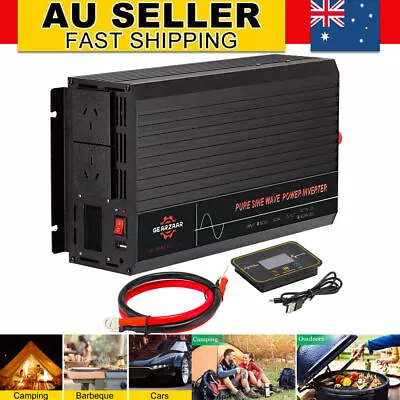 GEARZAAR Pure Sine Wave Power Inverter 3000W/6000W 12V To 230V Caravan Camping • $195.89