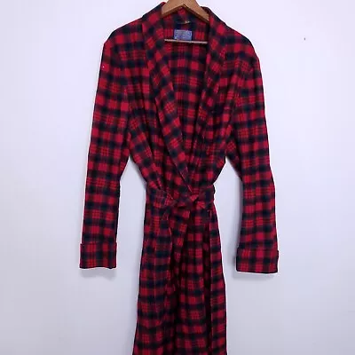 Vintage Pendleton Macduff Tartan Wool Robe USA Belted Bathrobe Authentic Large • $59.99