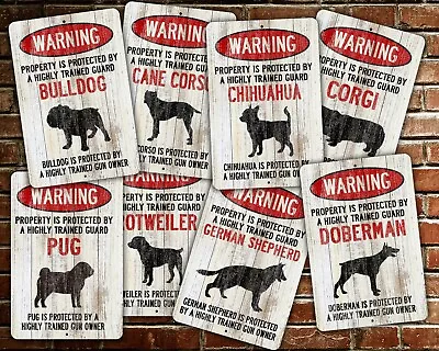 Beware Of Dog - Warning Guard Dog Aluminum Sign - Pick Your Breed • $19.99