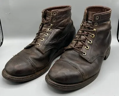 VTG LL Bean Chippewa Mens Katahdin Iron Works Leather Boots Brown | Sz: 9.5 D 🔥 • $100