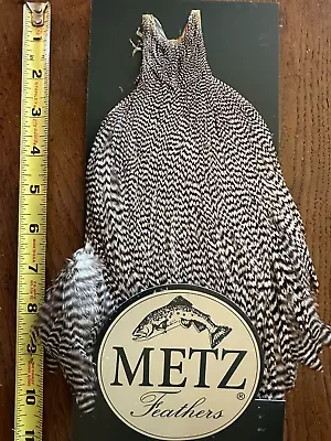 METZ ROOSTER NECK CAPE #2 GRIZZLY - Fly Tying • $64.79