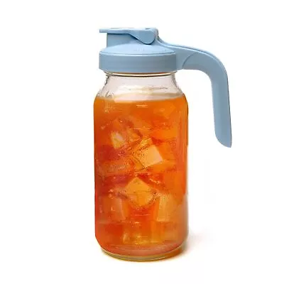 County Line Kitchen Glass Mason Jar Pitcher With Lid - Wide Mouth 2 Quart (6... • $36.33