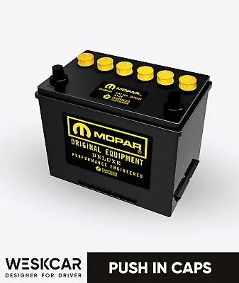 Mopar Battery S24MY Yellow (1966-74) Push In Caps Kit • $23.95