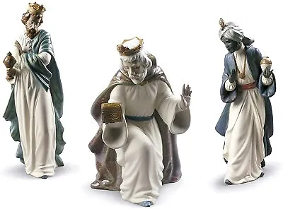 Nao By Lladro Set Of Three Kings Brand Nib Nativity Gres X-mas Large Save$ F/sh • $1138.27