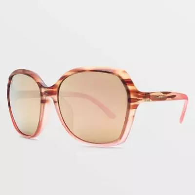 Volcom Psychic Sunglasses Women's Matte Punk Tort Bronze Champagne Chrome • $33.84