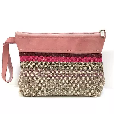 Mayta Collection Small Textile MoroccanHandmade Wristlet Bag Suede Purse • $33.98