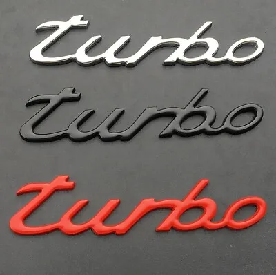 $3.80 • Buy Chrome Metal Turbo T Car Auto Trunk Rear Tailgate Emblem Badge Decal Sticker