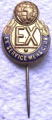 Military -EX Ex Service Mens Club Long Pin Vintage Enamel Badge • £1