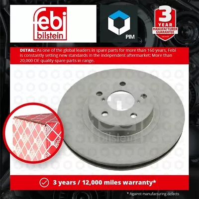 2x Brake Discs Pair Vented Fits SUBARU IMPREZA 1.6 Front 2000 On 277mm Set Febi • $65.80