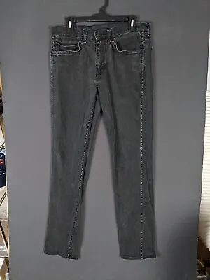 Levis Jeans Men 34x34 511 Slim Fit Taper Black Stretch Denim Fade Durable Work • $2