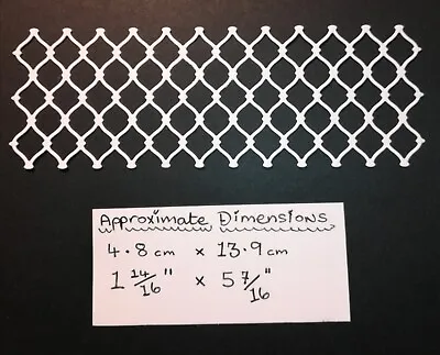 Set Of 12 Lattice Mesh Rectangles Die Cut Shapesmats And Layers For Card Making • £3.25