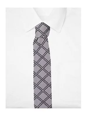 IVY PREPSTER Designer 100% Cotton KNIT Dress TIE Grey Black - FREE SHIPPING • $43.69